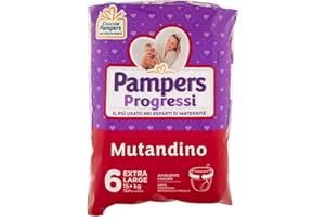 Pampers Progressi Mutandino Extra Large, Taglia 6 (+15 kg), 15 Pannolini