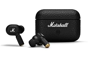 Marshall Motif II ANC – True Wireless Active Noise Cancelling Bluetooth-Kopfhörer, Ohrhörer, 30 Stunden Spielzeit – Schwarz