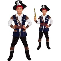 Piraten Kapitäns-Kostüm Für Mädchen – Gr. 134/140 (10–12 Jahre), Schwarz-weiß | Mit Kleid, Hut & Ärmelstulpen, Karneval & Kinderparty