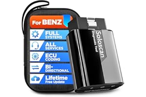 KINGBOLEN Soloscan OBD2 Diagnosis para Benz/Maybach/Sprinter, Bluetooth Diagnosis Coche,Diagnóstico de Todos los Sistemas, Todos los Servicios de reinicio, Prueba Activa, Actualizaciones gratuitas