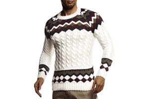 Leif Nelson Maglione Uomo Felpa a Maglia Girocollo LN-20757