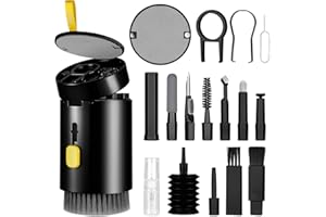 AYESY 20 in 1 Tastatur Reinigungsset, Kopfhörer Reinigungsset für AirPods mit Bürste und Spray, Keyboard Cleaner für Laptop, Handys, PC Monitor, Kamera (Schwarz)