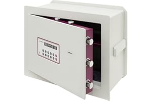 ARREGUI Forma Evolution 151050-IZQ Cassaforte a muro con serratura a chiave e codice | Cassaforte da incaso a parete con Fondo Estensibile | Apertura a sinistra | 32 x 42 x 20/30 cm