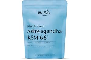 Wish Fusion Ashwagandha 3000mg 90 Vegan Tablets - Ashwagandha High Strength for Stress Relief, Deeper Sleep, Calmness, Focus & Hormonal Balance Ashwaganda KSM 66 Complex - UK Made