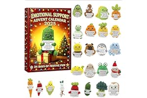 MRGIINR Emotional Support Advent Calendar 2025, 24 Days Christmas Advent Calendar with 24 Unique Emotional Support Tools, 2D Acrylic Design, for Loved Ones of All Ages (1pc)