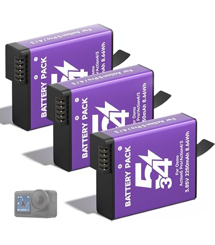 Osmo Action 5 Pro/4/3 Akku Ladegerät Kit 2er Pack 2100mAh Osmo Action 5