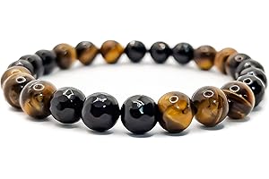 SPILLOX Bracciale Uomo Donna Elastico Da Vere Pietre Preziose Naturali Di 8mm Reiki Idea Regalo Di Natale Originale Diffusore Di Energia Guarigione Equilibrio