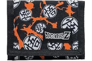 Bioworld Dragon Ball Z Logo Bolt - Cartera triple de nailon, multicolor, talla única, Contemporáneo