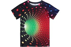 RAISEVERN Unisex Kids 3D Printed Funny T-Shirts Casual Boys Girls Cool Short Sleeve for Teen 6-16T