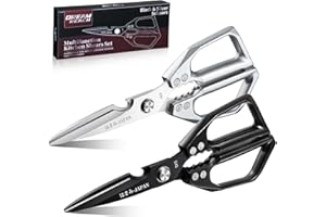 Dream Reach Kitchen Shears Set - 2PCS Heavy Duty Kitchen Scissors for Food, Sharp Cooking Utensils Set All Purpose Poultry Shears for Cutting Chicken Bones, Meat, Turkey