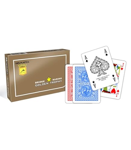 Jeu de Cartes - MODIANO - Platinum Acetate Jumbo Index - 4 Joueurs - Version Italien