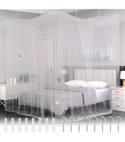 Zanzariera A Baldacchino Matrimoniale | Cupola Anti-Zanzare Per Letto - Universale