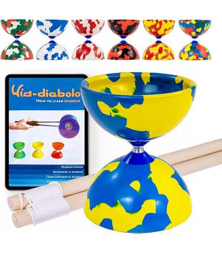 Diabolo Professionnel Triple Roulement – Bâtons Carbone, Corde Et Sac De Transport – Débutant Et Confirmé (rouge/noir)