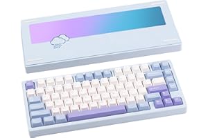 CutiePcs WOBKEY Rainy 75 Aluminium HMX/JWK Switches Mechanische Tastatur mit Überragender Akustik, Kabelgebunden, BT, 2.4G Drahtlose Konnektivität (Standard - Blau)