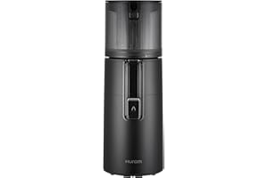 Hurom Estrattore di succo di frutta e verdura H400 | Estrattore di succo silenzioso e facile da pulire | Senza BPA | Hopper 2L, Chamber 550ml - nero opaco