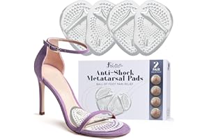 Ballotte Premium Silicone Ball of Foot Cushions | High Heel Inserts for Women - Gel Heel Pads/Metatarsal Pads Women | Anti Slip High Heel Cushion Inserts Women/Shoe Pads (Clear - 4 Pack)