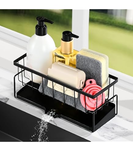 Organizzatore Lavandino Con Drenaggio Auto-Svuotante - Acciaio Inox Per Cucina E Bagno - Foto 12