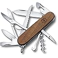 Victorinox Huntsman Swiss Army Pocket Knife, Medium, Multi Tool, 13 Functions, Blade, Bottle Opener, Wood, 91mm