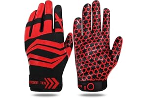 ‎LOVMEAD LOVMEAD American Football Handschuhe Erwachsener Jugend Herren Gloves Receiver Empfänger Handschuhe Ultra Stick für Sport Fußball
