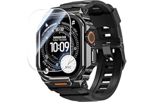 Neitra Metal Case with Band for Apple Watch Ultra 3/2/1 49mm with Screen Protector, 360° One-Piece Cover, Drop & Dust Protection, ECG Crown Access, Sport & Everyday Wear for iWatch Ultra