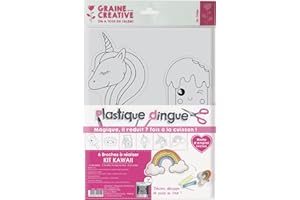 GRAINE CREATIVE Graine Créative Kit Plastique dingue transparent - Kawaii