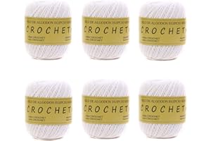 Hilo de Algodón para Tejer Crochet Ganchillo o Punto Torrijo PERLE XXL No 5 70g, Ovillo de algodón perle Suave para Tejer | 6 Unidades, Color 43291