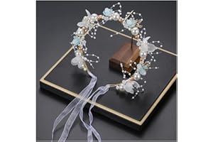 KICPUKE legante Halbrund-Ohrenschmuck-Haarschmuck für Erwachsene - Mit Blüten, Perlen und Kristallen für Hochzeiten, Abendessen und Partys