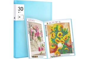 CEWROM Diamond Painting Album fotografico, A3, accessori per pittura con diamanti per bambini, set di immagini, album di Natale per bambini (30 pagine, contiene 60 fogli)