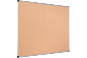 Bi-Office Maya - Tablero de corcho con marco de aluminio, 120 x 90 cm