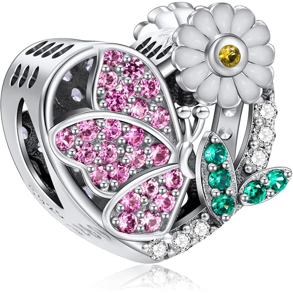 SOUKISS Grandma Heart Charm – 925 Sterling Silver, Dangle Style, Fits Pandora & Chamilia Bracelets