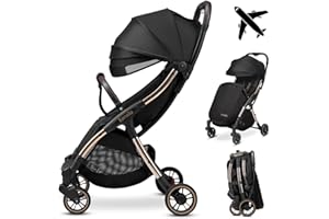 LIONELO Julie One - Cochecito ligero (0-22 kg), ultra compacto, plegable con un solo gesto (0-22 kg), bolsa de transporte, reposapiés respaldo, ajustable hasta la mosquitera