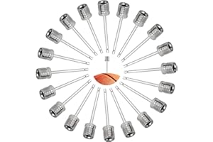 JeoPoom 20 Stück Ballpumpe Nadeln, Ballpumpen Aufblasnadel, Ballpumpennadeln für Sportbälle, Ideal zum Aufblasen von Fußball-, Basketball-, und Allen Anderen Sportbällen