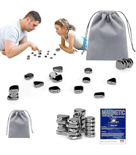 Magnet Game, Magnetic Game Chess 40 Piceses, Family Games For Kids And Adults, Board Game For Kids 8-12 Family Games Night 2-4 Players, Gifts For Teens Kid (Brown