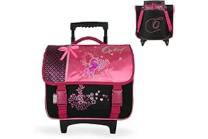 Bagtrotter - Cartable Primaire Fille - 38 cm - Grand Rangement - Tons Bleu & Violet - Différents Modèles & Licences