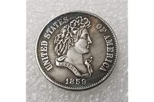 YunBest 1859 Pièce de Monnaie 50 Cents Ancienne Liberty – Grande pièce commémorative américaine – Pièce de Monnaie Ancienne – USA Ancienne pièce de Monnaie américaine – État Non circulé BestShop