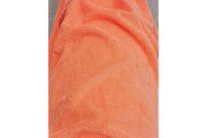 Tissus et Nappes Westeel - Tissu Micro Éponge Bambou Doudou Oeko-Tex® - par 50cm - 305g/m² Largeur 155cm (Pêche)