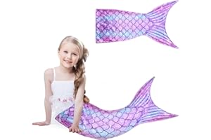 NIZIRIOO Koc w kształcie ogona syreny, miękki, koc w kształcie ogona, flanelowy, polarowy, śpiwór dla dziewcząt, nastolatków, przenośny, prezent na urodziny, Boże Narodzenie, 145 x 50 cm (gradient)