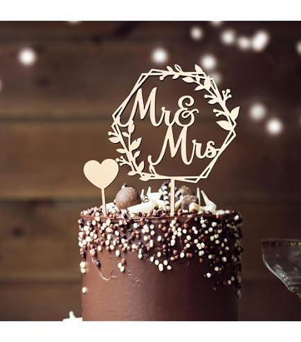 LOVENJOY Hochzeits-Cake-Topper "The Hunt Is Over" – Acryl Mit Hirsch-Design, 15x13,7 Cm, Matt, In Geschenkbox
