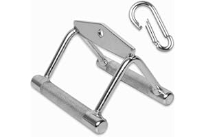 C.P. SPORTS C.P.Sports Asa paralela de Acero Cromado | Aprox. 14cm | Asa de Remo para Ejercicios clásicos de Remo/tracción en Torre de poleas de Cable, Torre de Fuerza, Torre de poleas de Cable