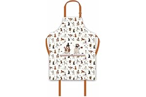 SiXsigma Sports Cotton Apron – Cute Novelty Baking & Cooking Gift for Women, Mum, Wife, Girlfriend, or Grandma – Large Pocket, Ideal for Kitchen, BBQ & Grill