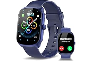 STECEi Smart Watch for Men Women Bluetooth Calls, 1.95" HD Curved Screen Smartwatch with Heart Rate/Sleep Monitor, 110+ Sport Modes, IP68 Waterproof Fitness Watch for Android iOS, Azure