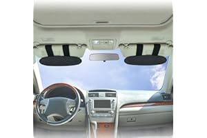 WANPOOL Universelle Auto Sonnenblenden Visierverlängerung für Autos, LKW´s und RV´s - Anti-Blend Anti-grell Sonnenschutz für Fahrer und Mitfahrer (Silber) - 2 Stück