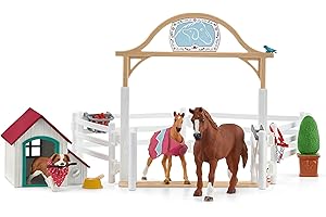 Schleich Horse Club Hannahs Gastpferde mit Hundin Ruby