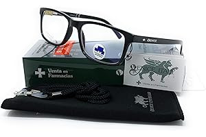 VENICE EYEWEAR OCCHIALI | Gafas ver de cerca, lectura con Filtro Luz Azul, Ordenador Gaming Móvil, Protección Antifatiga - Venice Coti Dioptría (1-1,50-2 - 2,50-3 - 3,50) (Negro, Graduación +1,50)