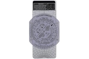 Tagtight E6B Flugcomputer Luftfahrt-Plotter, Navigationsrechner Flight Computer, Kreisförmiger Rechenschieber, Verwendet in der Luftfahrt, Flugausbildung, Pilotenausbildung, Praktika