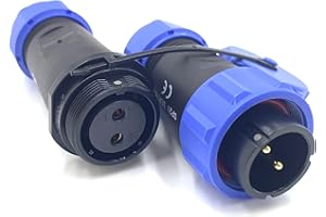 BAYZCONN Connecteur connecteur d'aviation SP21 à 2 broches, prise mâle IP68 et connecteur de câble de prise femelle, prise d'aviation à 2 broches