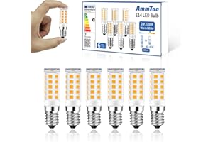 AmmToo E14 LED Warmweiss Birne, 2700K LED Lampe, Glühbirne E14 3w 480LM ersetzt 40W 45W Halogenlampen, Kein Flackern Kühlschranklampe Nicht Dimmbar, Led Mais Birne für Dunstabzugshaube Wandlampen
