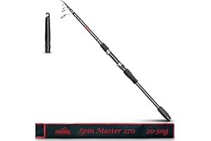 Paradox Fishing Teleskopowa wędka spinningowa 2,1 m/2,4 m/2,7 m – do okonia, szczupaka, sandacza, wędka wędkarska, wędka wędkarska Baitcast, mały wymiar transportowy, idealny do podróży