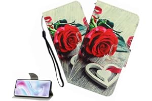 LEMAXELERS Carcasa Huawei P Smart 2021,Funda Huawei P Smart 2021 Carcasa Flor de Mariposa Pintura Dibujo de Tipo Libro con Ranuras Tarjetas de Soporte Solapa con Cierre magnético Case,XC Flower Love