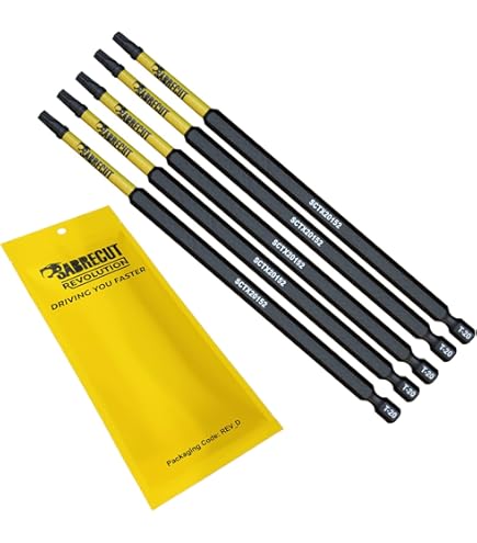 SabreCut 10 Stuks T20 TX20 Torx Tamper Proof Slagschroevendraaier Bits - 32 Mm, Magnetisch, Voor Dewalt, Milwaukee, Bosch (Set Met Etui)